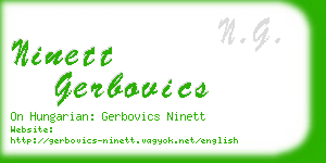 ninett gerbovics business card